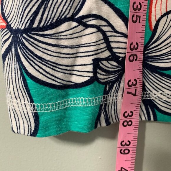 Talbots jersey knit stretchy cross back detail spring florals knee length dress - Picture 4 of 12